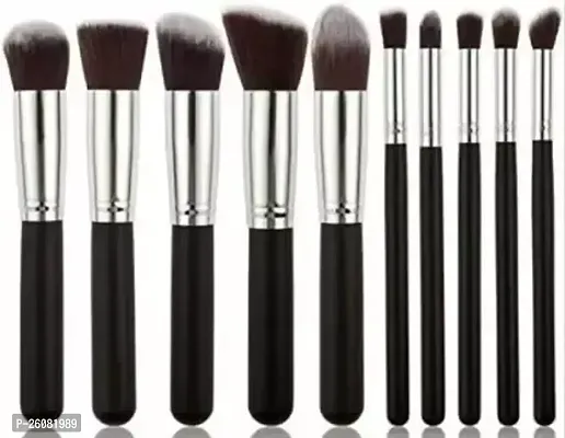 10 Pieces Black Fashion Professional Makeup Brushes Set