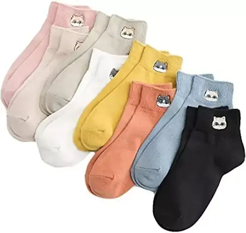 Women Self Design Ankle Length Peds Footie No-Show Low Cut Pack of 5