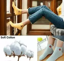 Women Cotton Socks Ankle Length Sneaker Length Printed Cotton Colourful Odour Free Socks For girls Pack of 5 multicolor-thumb2