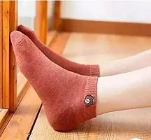 Women Cotton Socks Ankle Length Sneaker Length Printed Cotton Colourful Odour Free Socks For girls Pack of 5 multicolor-thumb3