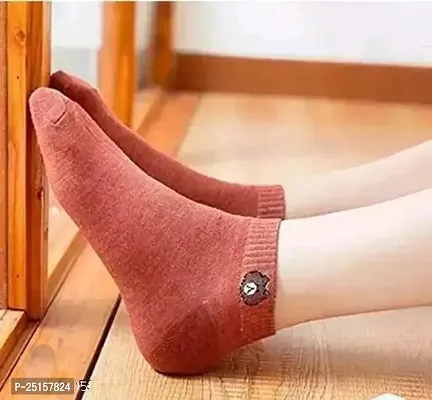 Women Cotton Socks Ankle Length Sneaker Length Printed Cotton Colourful Odour Free Socks For girls Pack of 5 multicolor-thumb4