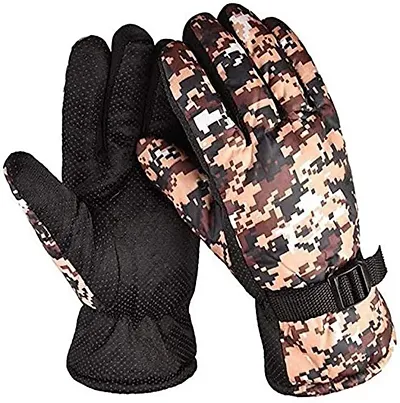 VTFlair Men's & Boy's Army Printed Style Warm Winter Gloves for Cycling; Biking; Riding For Cycling, Bike Motorcycle Gloves