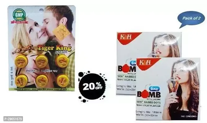 Tiger king cream with KH Bomb  condam 2 pack of 3#