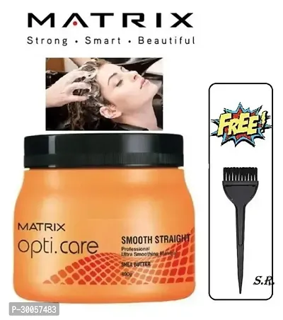 Matrix Opti Care Professional Ultra Smoothing Masque Hair Spa 490g with Shea Butter | Free Hair Brush-thumb0