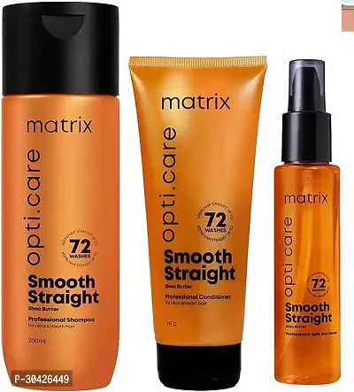 Matrix Opti.Care Professional Haircare for Salon Smooth Straight Hair (200 ml+96 g+100 ml) Combo-thumb0