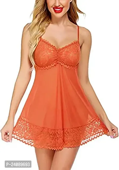 Comfortable Orange Net Transparent Dolls For Women-thumb0