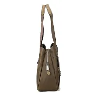 Stylish Brown Solid Polyester Handbags For Girls and Ladies-thumb2