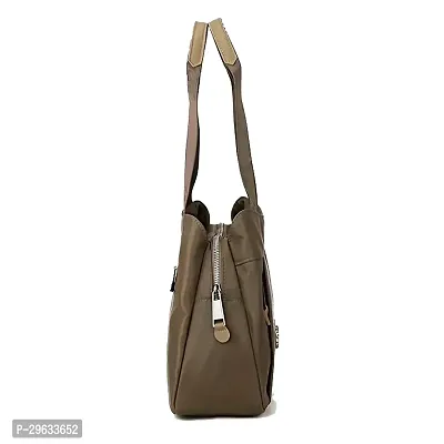 Stylish Brown Solid Polyester Handbags For Girls and Ladies-thumb3