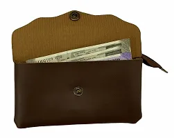 Women's Stylish Clutc/Wallet With Multiple Slots (Brown)-thumb1