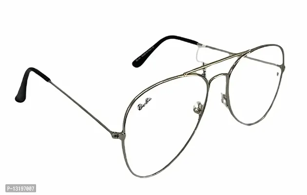 Clear Aviator Sunglasses for Men and Women ( White / Transparent Lens )-thumb0