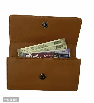Women's Stylish Clutc/Wallet With Multiple Slots (TAN)-thumb2