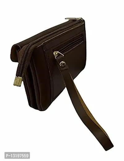 Women's Stylish Clutc/Wallet With Multiple Slots (Brown)-thumb4