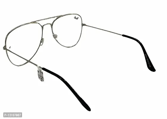 Clear Aviator Sunglasses for Men and Women ( White / Transparent Lens )-thumb2