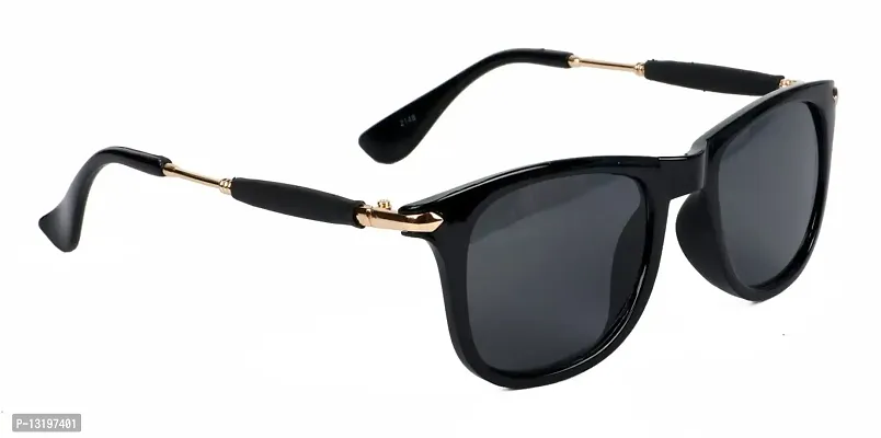 Full Rim Square Branded Latest and Stylish Sunglasses|?Stylish 100% UV Protected | For Men  Women | Large | Black-thumb0