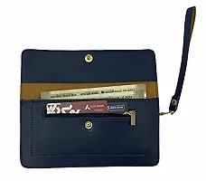 Women's Blue Stylish Clutch,wallet With Multiple Card Slot-thumb1