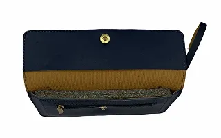 Women's Blue Stylish Clutch,wallet With Multiple Card Slot-thumb3