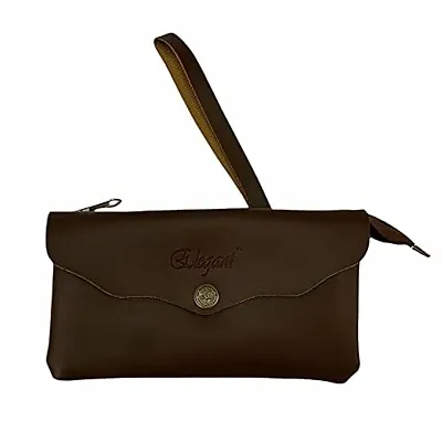 Women's Stylish Clutc/Wallet With Multiple Slots (Brown)