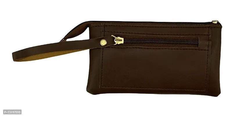 Women's Stylish Clutc/Wallet With Multiple Slots (Brown)-thumb3