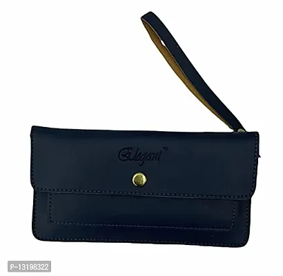 Women's Blue Stylish Clutch,wallet With Multiple Card Slot-thumb0