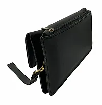 Women's Black Stylish Clutch,wallet With Multiple Card Slot-thumb2