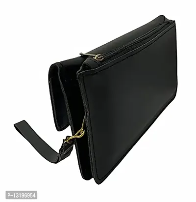Women's Black Stylish Clutch,wallet With Multiple Card Slot-thumb3