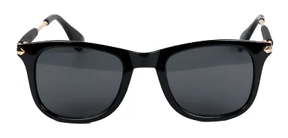 Full Rim Square Branded Latest and Stylish Sunglasses|?Stylish 100% UV Protected | For Men  Women | Large | Black-thumb1
