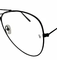 Clear Aviator Sunglasses for Men and Women (White/Transparent Lens)-thumb3