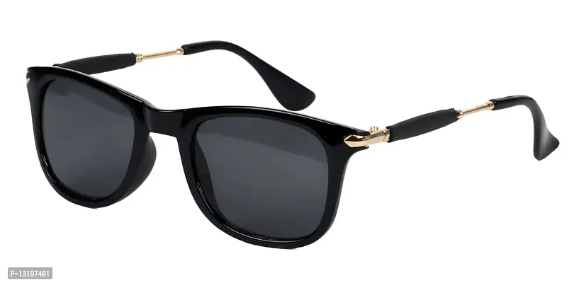 Full Rim Square Branded Latest and Stylish Sunglasses|?Stylish 100% UV Protected | For Men  Women | Large | Black-thumb3