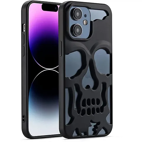 Exotic Flourish Skull Metallic Back case Cover Hard PC Shookproof Designer Stylish Cover for iPhone 11 (Black)