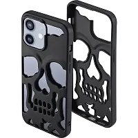 Exotic Flourish Skull Metallic Back case Cover Hard PC Shookproof Designer Stylish Cover for iPhone 11 (Black)-thumb2