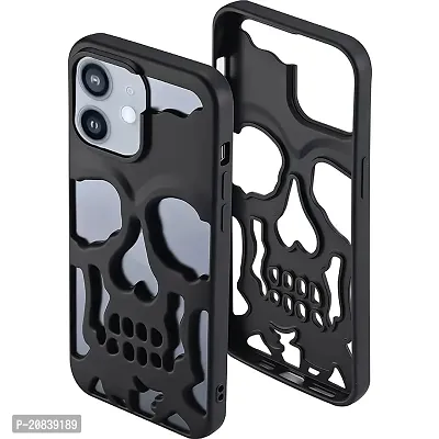 Exotic Flourish Skull Metallic Back case Cover Hard PC Shookproof Designer Stylish Cover for iPhone 11 (Black)-thumb3