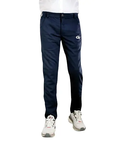 Stylish Solid Regular Track Pants For Men