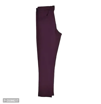 Stylish Maroon Polyester Solid Regular Track Pants For Men