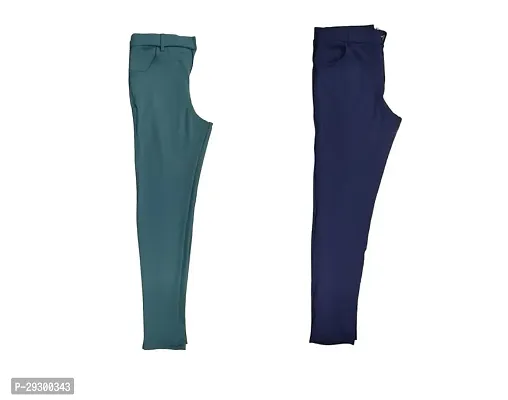 Stylish Multicoloured Polyester Solid Regular Track Pants For Men Pack Of 2
