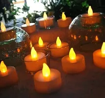 SahuShopello Operated LED Candle Tealight Diya Decorative Lights for Home Wall Lighting Decoration Flame Less Candles for Christmas, Birthday, Diwali Decorative Candles (Warm Yellow) (Pack of 12)-thumb3