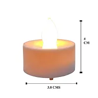 SahuShopello Operated LED Candle Tealight Diya Decorative Lights for Home Wall Lighting Decoration Flame Less Candles for Christmas, Birthday, Diwali Decorative Candles (Warm Yellow) (Pack of 12)-thumb1