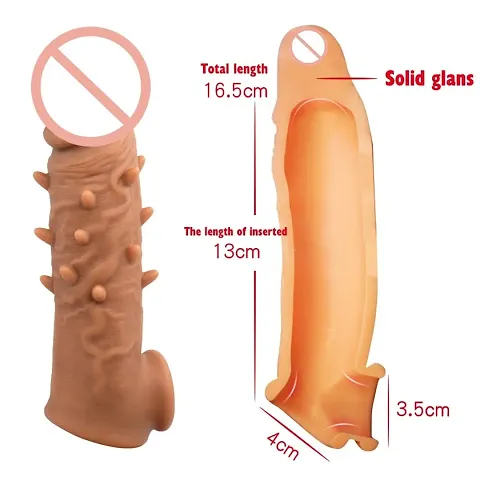 6 Inch silicon condom with extra spike