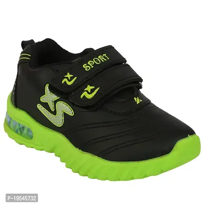 Tiny Kids Boys and Girls Stylish Sport, Running Shoe, Outdoor Shoes for Kids Casual LED Shoe for Kids, LED Shoe Velcro for Baby (T101)-NW-RS101(1)-Green_18-24MNTH
