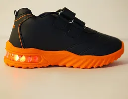 Tiny Kids Velcro LED Shoes for Boys and Girls, Casual Shoes for Kids, Funky LED Casual for Baby (T101)-NW-RS101-Orange_18-24MNTH-thumb2