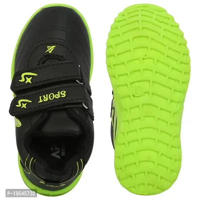 Tiny Kids Boys and Girls Stylish Sport, Running Shoe, Outdoor Shoes for Kids Casual LED Shoe for Kids, LED Shoe Velcro for Baby (T101)-NW-RS101(1)-Green_18-24MNTH-thumb5