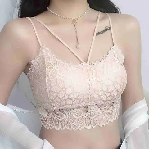 Stylish Net Solid Bras For Women