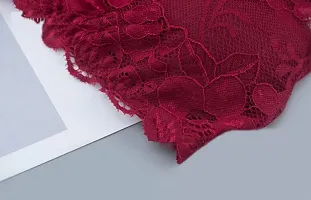 Stylish Maroon Net Bra For Women-thumb2