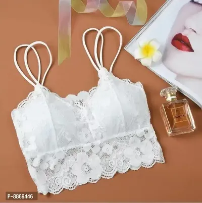 Stylish White Net Bras For Women