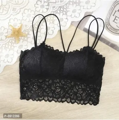 Stylish Black Net Lace Bras For Women