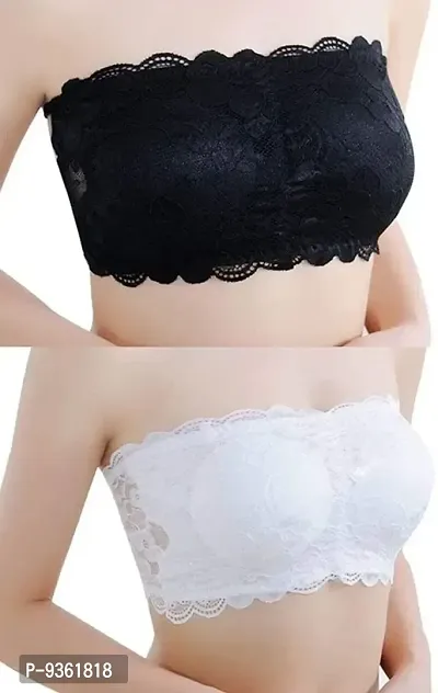 Women Bandeau Tube Lightly Padded Bra Pack Of 2-thumb0