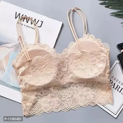Stylish Cotton Blend Lace Bras For Women-thumb2