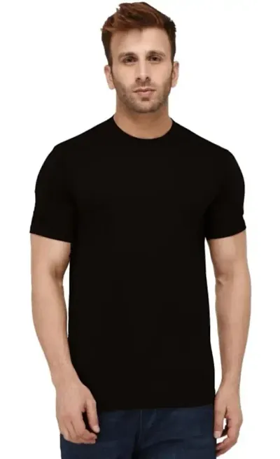 Classic Cotton Blend Solid T-shirt for Men