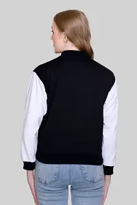 Stylish Black Fleece Jacket For Women-thumb2