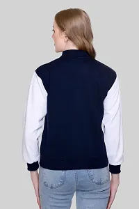 Stylish Blue Fleece Jacket For Women-thumb2