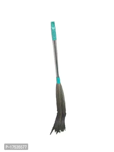 Classic Stick With Long Steel Handle, Soft Grass Broom Stick For Home Pantry Office Cleaning, Jhadu For Floor And Home Long Handle, Phool Jhadu-thumb0